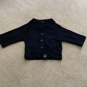 Classic Black Button-Up Women's Cardigan